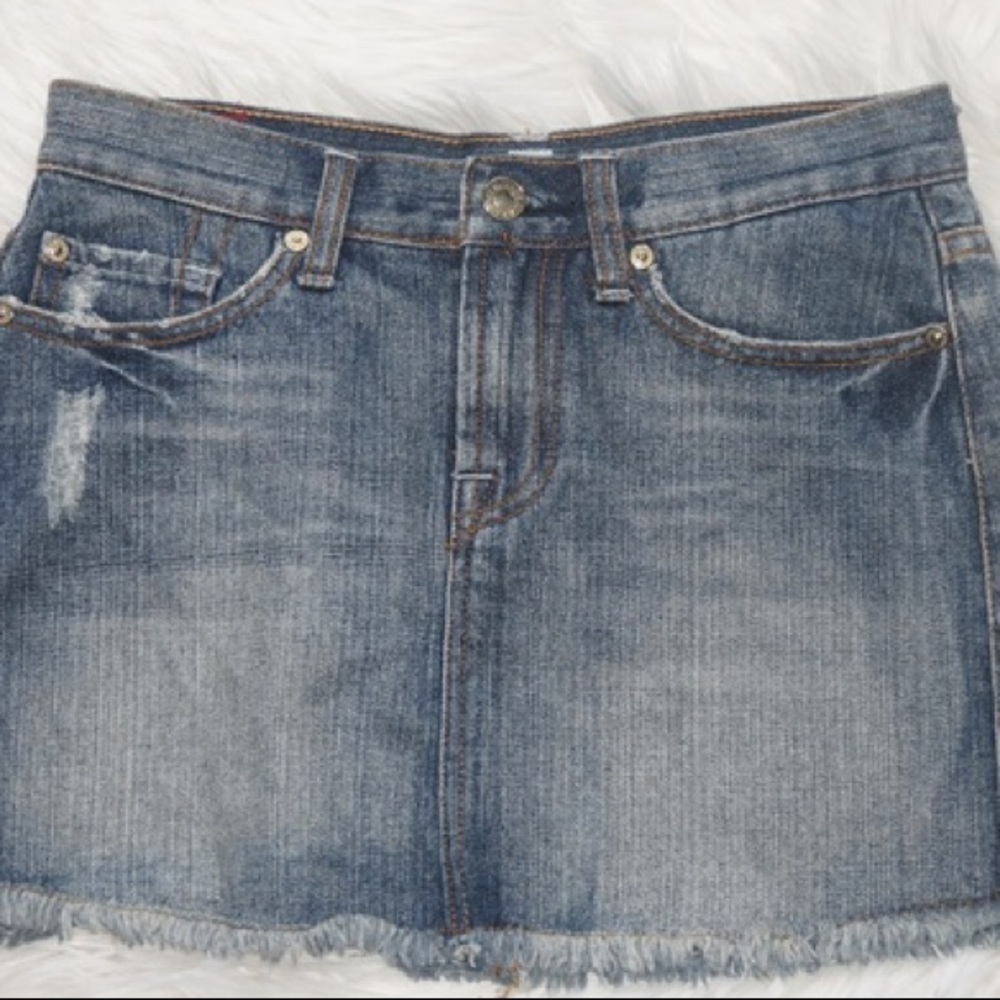 7 for all mankind denim skirt